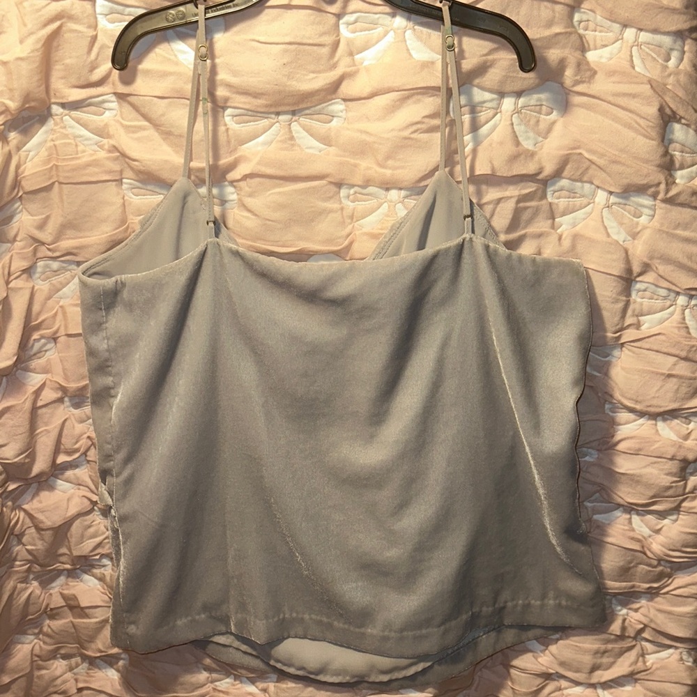 J. Crew Soft Gray Ruffle Blouse - Picture 4 of 4